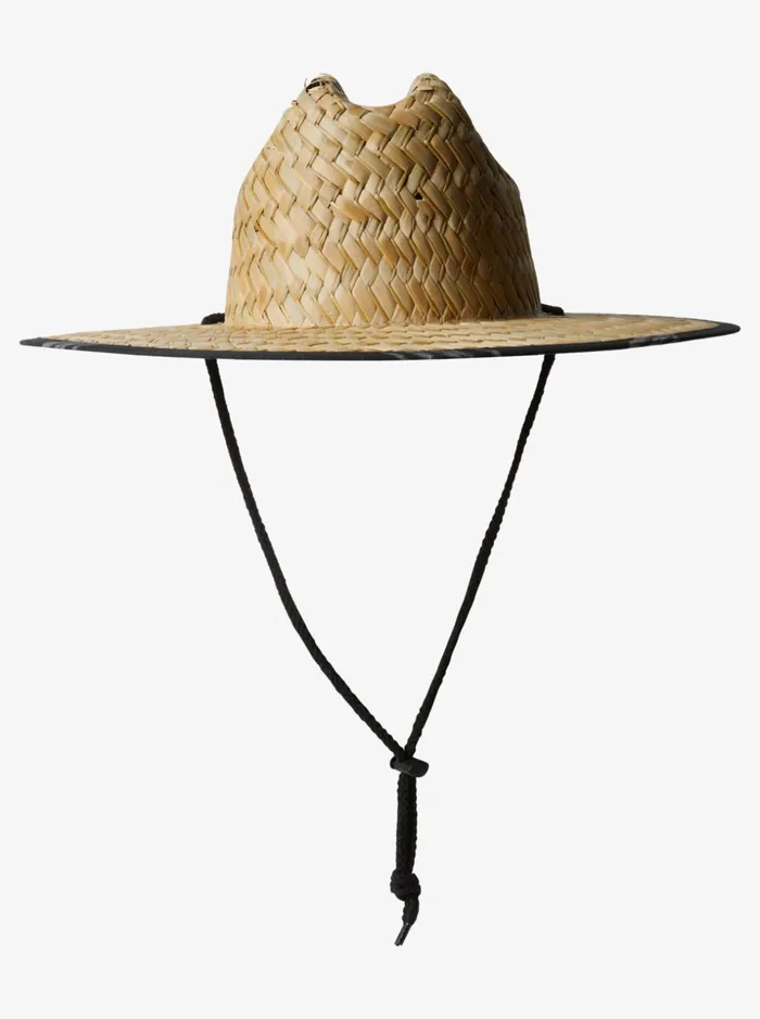 Men Quiksilver Hats Waterman Outsider Straw Lifeguard Hat Black Ginger Stalks Men Quiksilver Hats Waterman Outsider Straw Lifeguard Hat Black Ginger Stalks