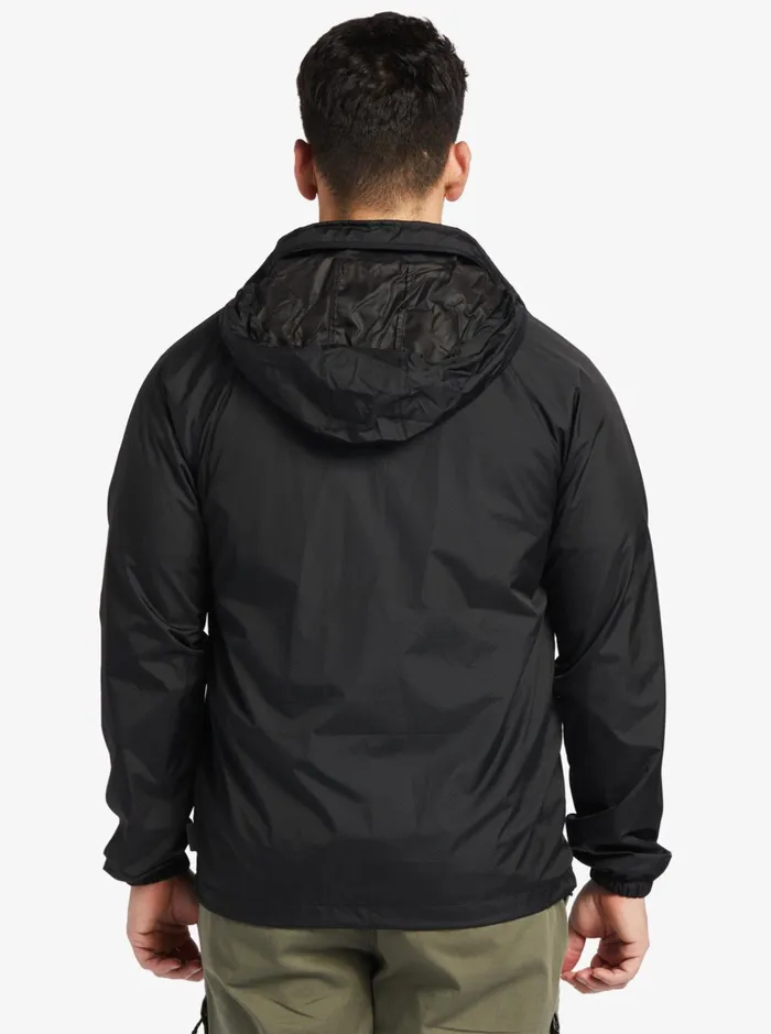 Men Quiksilver Jackets Waterman Shell Shock WaterResistant Lightweight Mini Ripstop Windbreaker Black Men Quiksilver Jackets Waterman Shell Shock WaterResistant Lightweight Mini Ripstop Windbreaker Black