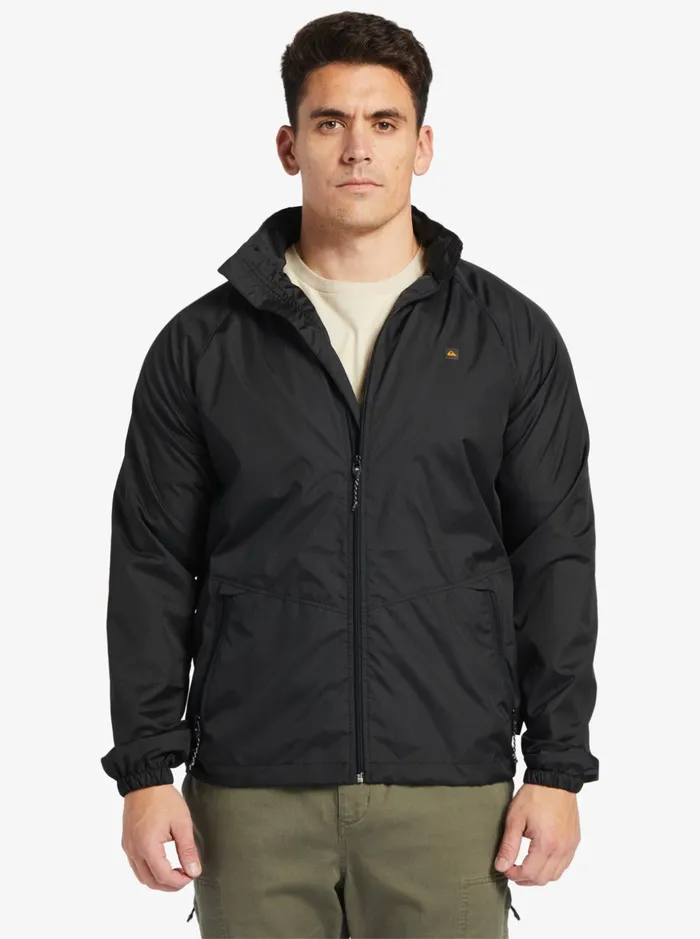 Men Quiksilver Jackets Waterman Shell Shock WaterResistant Lightweight Mini Ripstop Windbreaker Black Men Quiksilver Jackets Waterman Shell Shock WaterResistant Lightweight Mini Ripstop Windbreaker Black