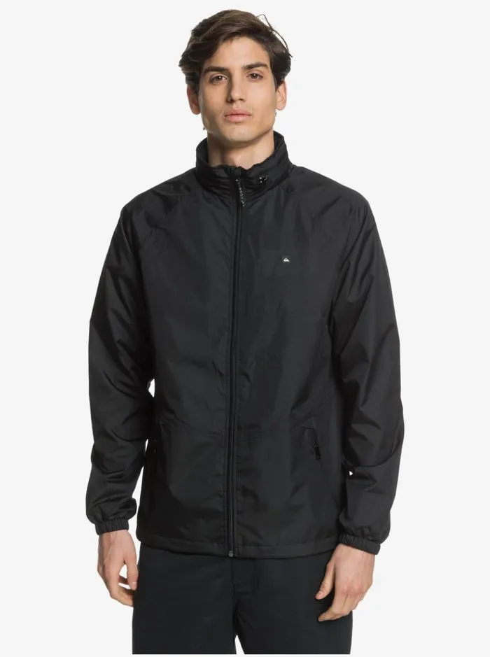 Men Quiksilver Jackets Waterman Shell Shock WaterResistant Lightweight Mini Ripstop Windbreaker Black Men Quiksilver Jackets Waterman Shell Shock WaterResistant Lightweight Mini Ripstop Windbreaker Black