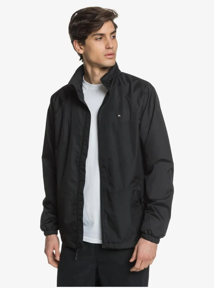 Men Quiksilver Jackets Waterman Shell Shock WaterResistant Lightweight Mini Ripstop Windbreaker Black Men Quiksilver Jackets Waterman Shell Shock WaterResistant Lightweight Mini Ripstop Windbreaker Black