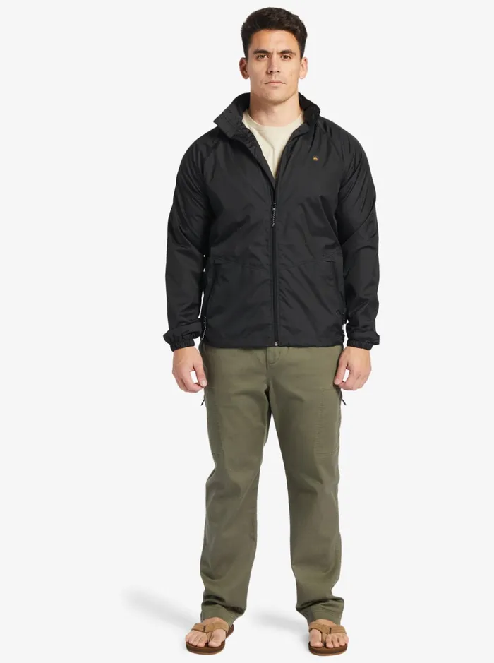 Men Quiksilver Jackets Waterman Shell Shock WaterResistant Lightweight Mini Ripstop Windbreaker Black Men Quiksilver Jackets Waterman Shell Shock WaterResistant Lightweight Mini Ripstop Windbreaker Black