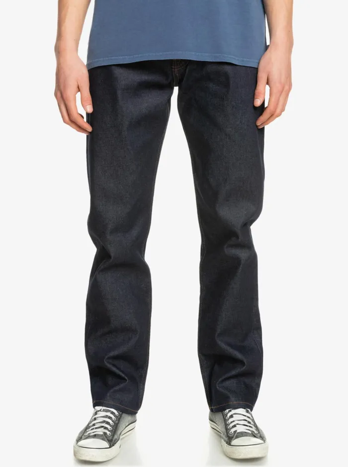 Men Quiksilver Pants Aqua Cult Aged Straight Fit Jeans Rinse Men Quiksilver Pants Aqua Cult Aged Straight Fit Jeans Rinse