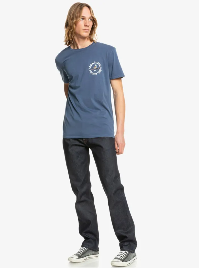 Men Quiksilver Pants Aqua Cult Aged Straight Fit Jeans Rinse Men Quiksilver Pants Aqua Cult Aged Straight Fit Jeans Rinse