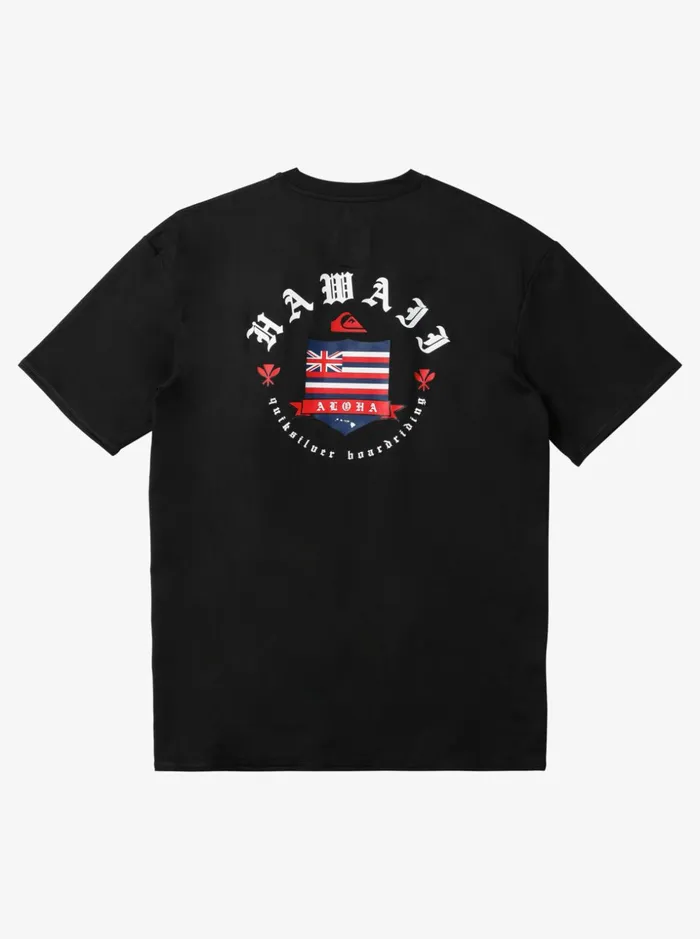 Men Quiksilver Rashguards Hawaii Royalty UPF 50 Short Sleeve Surf Tee Black Men Quiksilver Rashguards Hawaii Royalty UPF 50 Short Sleeve Surf Tee Black