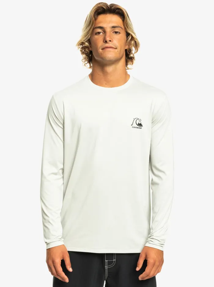 Men Quiksilver Rashguards Heritage Heather Long Sleeve UPF 50 Surf Tee Gray Violet Heather Men Quiksilver Rashguards Heritage Heather Long Sleeve UPF 50 Surf Tee Gray Violet Heather