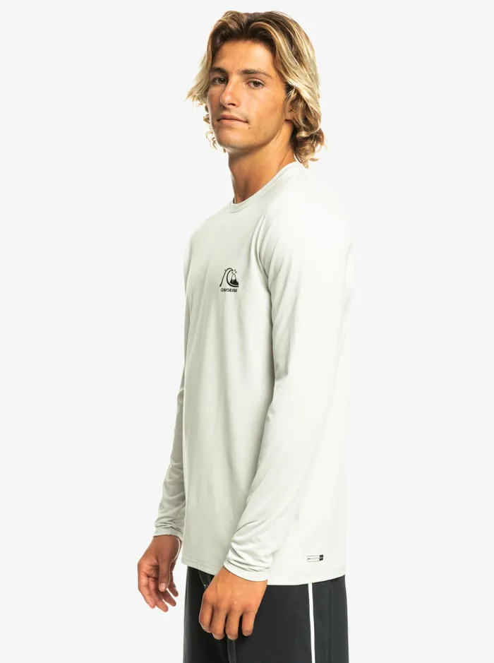 Men Quiksilver Rashguards Heritage Heather Long Sleeve UPF 50 Surf Tee Gray Violet Heather Men Quiksilver Rashguards Heritage Heather Long Sleeve UPF 50 Surf Tee Gray Violet Heather