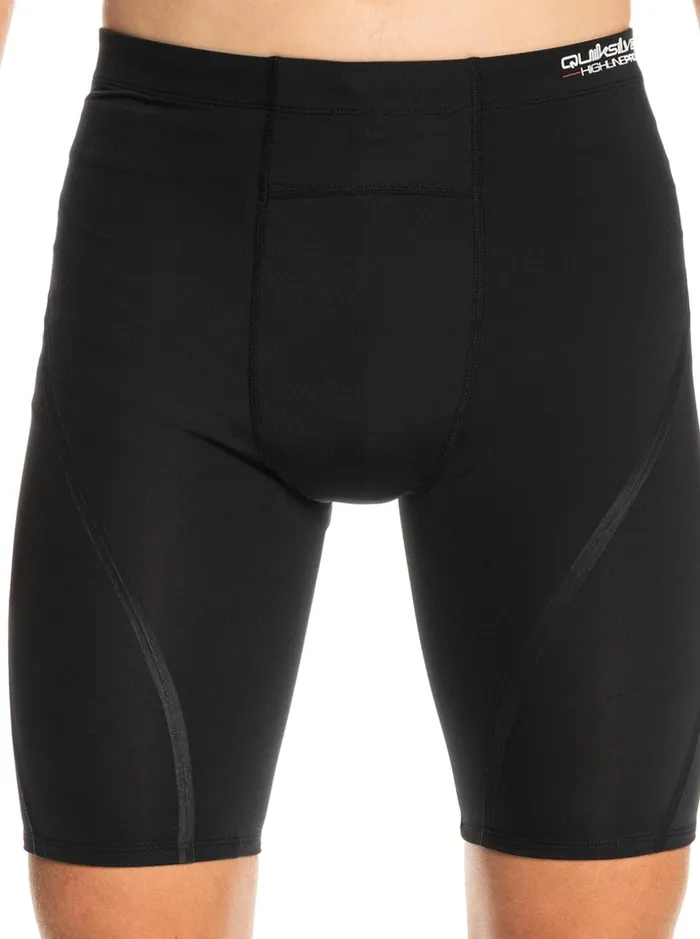 Men Quiksilver Rashguards Highline Pro Surf Compression Short Black Men Quiksilver Rashguards Highline Pro Surf Compression Short Black