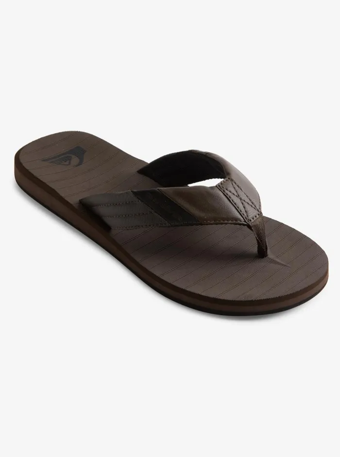 Men Quiksilver Sandals Carver Tropics Sandals Brownbrownblack