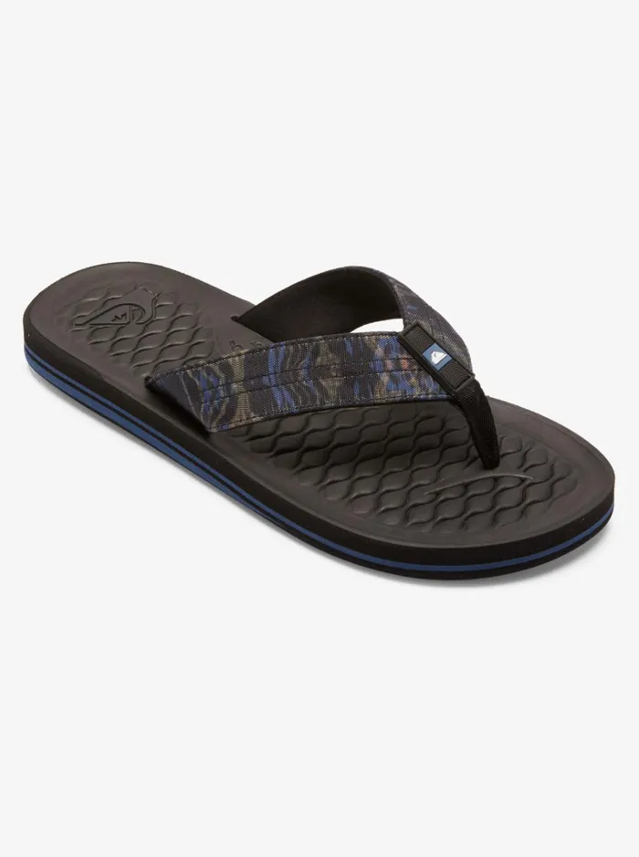 Men Quiksilver Sandals Lanai FlipFlops Black 6