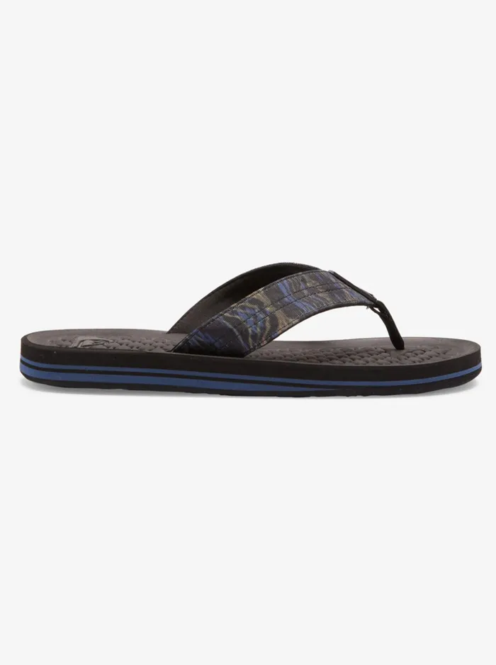 Men Quiksilver Sandals Lanai FlipFlops Black 6 Men Quiksilver Sandals Lanai FlipFlops Black 6