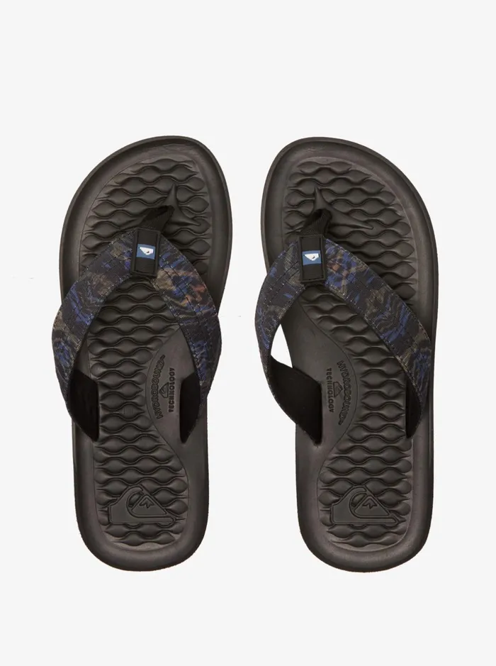 Men Quiksilver Sandals Lanai FlipFlops Black 6 Men Quiksilver Sandals Lanai FlipFlops Black 6