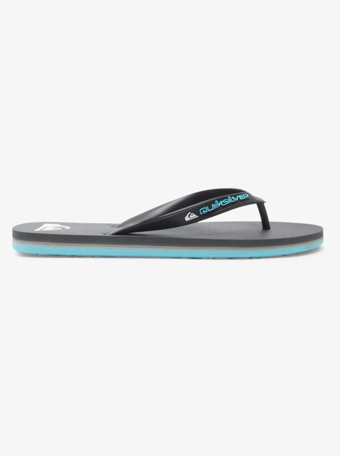 Men Quiksilver Sandals Molokai Core FlipFlops Grey 4 Men Quiksilver Sandals Molokai Core FlipFlops Grey 4