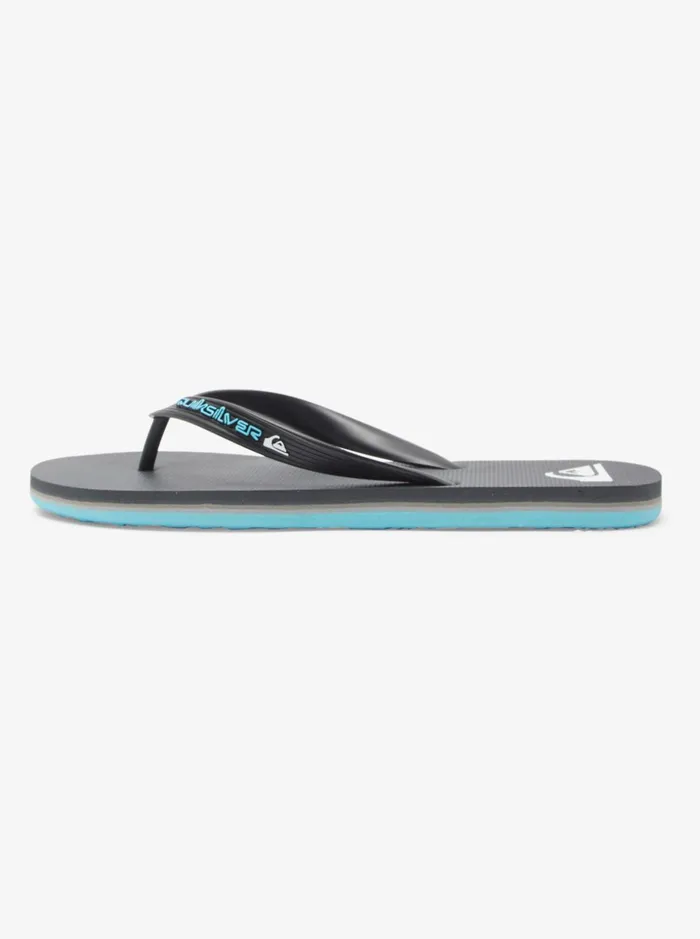 Men Quiksilver Sandals Molokai Core FlipFlops Grey 4 Men Quiksilver Sandals Molokai Core FlipFlops Grey 4