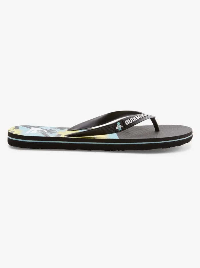 Men Quiksilver Sandals Molokai Panel FlipFlops Black 4 Men Quiksilver Sandals Molokai Panel FlipFlops Black 4