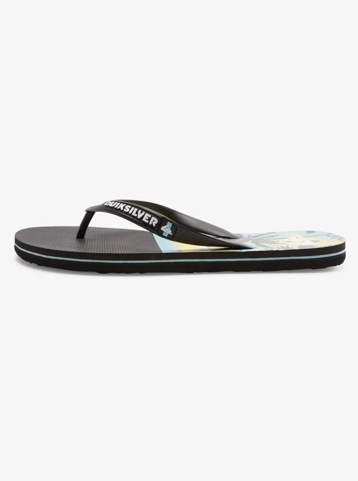 Men Quiksilver Sandals Molokai Panel FlipFlops Black 4 Men Quiksilver Sandals Molokai Panel FlipFlops Black 4