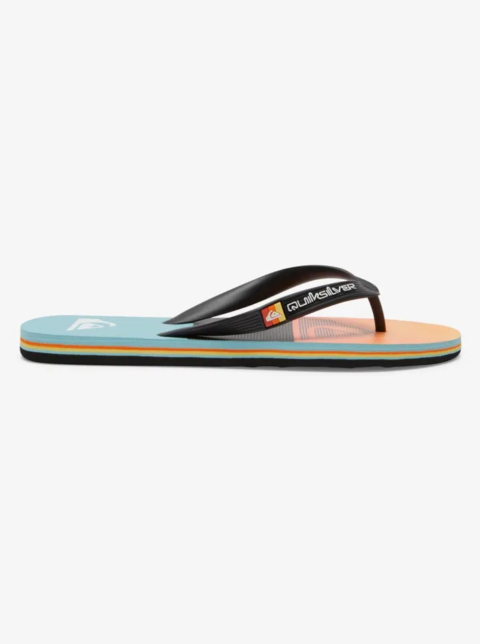 Men Quiksilver Sandals Molokai Panel FlipFlops Blackorangeorange Men Quiksilver Sandals Molokai Panel FlipFlops Blackorangeorange