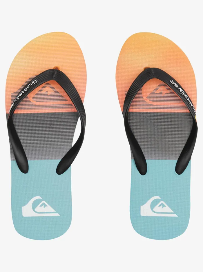 Men Quiksilver Sandals Molokai Panel FlipFlops Blackorangeorange Men Quiksilver Sandals Molokai Panel FlipFlops Blackorangeorange