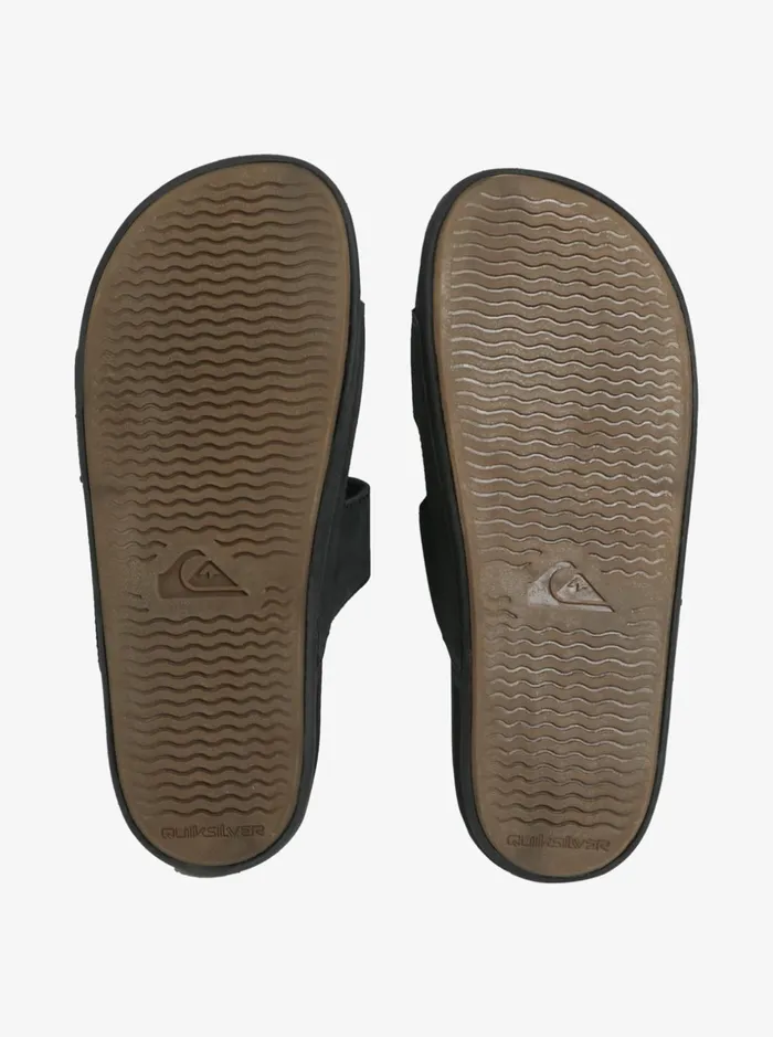 Men Quiksilver Sandals Rivi Leather Double Adjust Sandals Black 1 Men Quiksilver Sandals Rivi Leather Double Adjust Sandals Black 1