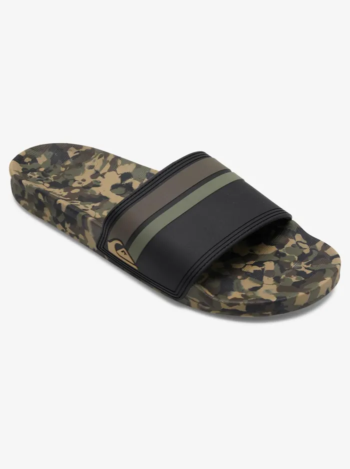 Men Quiksilver Sandals Rivi Slide Slider Sandals Green 2