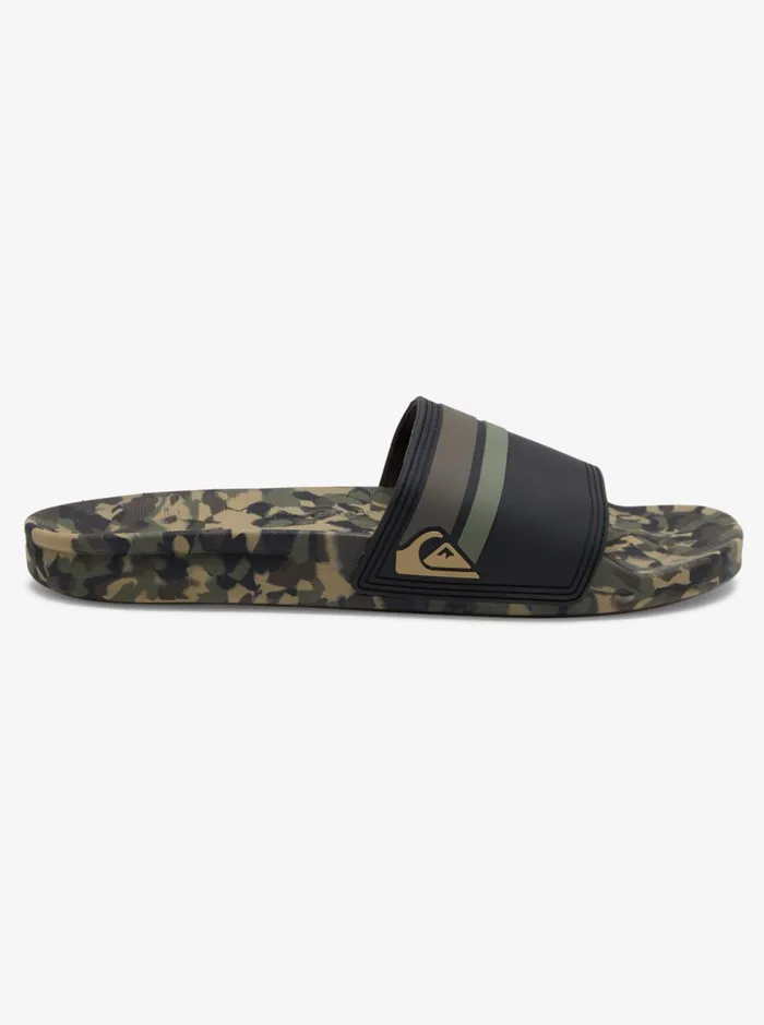 Men Quiksilver Sandals Rivi Slide Slider Sandals Green 2 Men Quiksilver Sandals Rivi Slide Slider Sandals Green 2