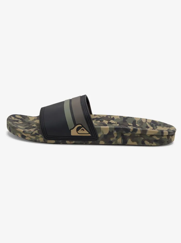 Men Quiksilver Sandals Rivi Slide Slider Sandals Green 2 Men Quiksilver Sandals Rivi Slide Slider Sandals Green 2
