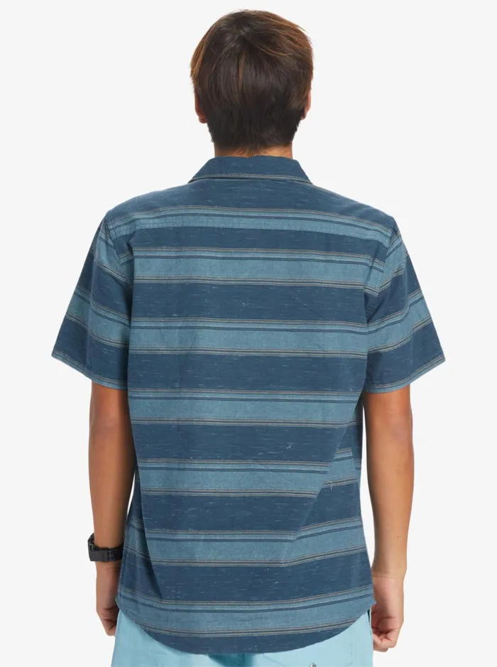 Men Quiksilver Shirts and Polos Cali Sunrise Short Sleeve Shirt Midnight Navy Cali Str Men Quiksilver Shirts and Polos Cali Sunrise Short Sleeve Shirt Midnight Navy Cali Str