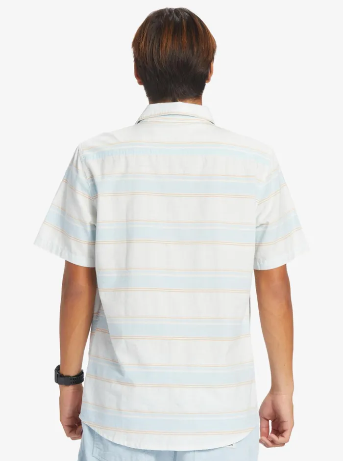 Men Quiksilver Shirts and Polos Cali Sunrise Short Sleeve Shirt Sky Blue Cali Str Men Quiksilver Shirts and Polos Cali Sunrise Short Sleeve Shirt Sky Blue Cali Str