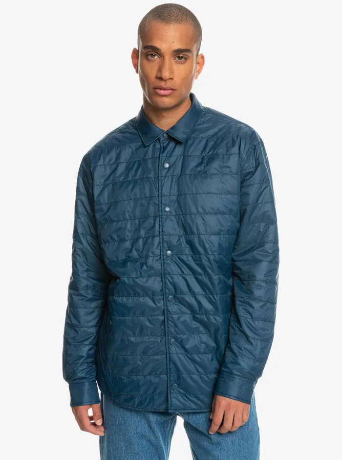 Men Quiksilver Shirts and Polos Free Climb Insulated Reversible Flannel Shirt Insignia Blue Free Climb Men Quiksilver Shirts and Polos Free Climb Insulated Reversible Flannel Shirt Insignia Blue Free Climb