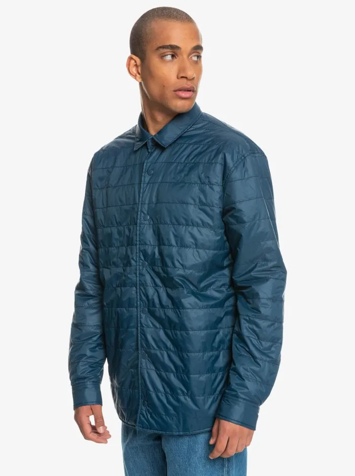 Men Quiksilver Shirts and Polos Free Climb Insulated Reversible Flannel Shirt Insignia Blue Free Climb Men Quiksilver Shirts and Polos Free Climb Insulated Reversible Flannel Shirt Insignia Blue Free Climb