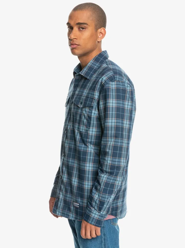 Men Quiksilver Shirts and Polos Free Climb Insulated Reversible Flannel Shirt Insignia Blue Free Climb Men Quiksilver Shirts and Polos Free Climb Insulated Reversible Flannel Shirt Insignia Blue Free Climb