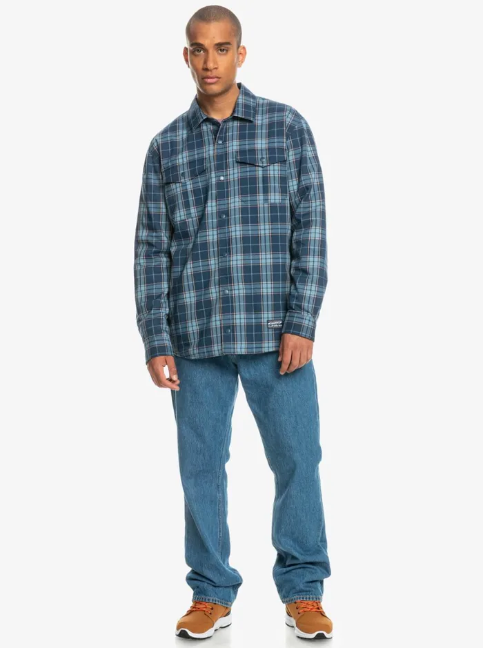 Men Quiksilver Shirts and Polos Free Climb Insulated Reversible Flannel Shirt Insignia Blue Free Climb Men Quiksilver Shirts and Polos Free Climb Insulated Reversible Flannel Shirt Insignia Blue Free Climb