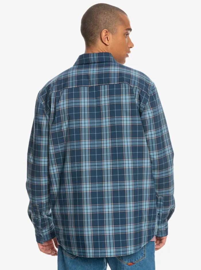 Men Quiksilver Shirts and Polos Free Climb Insulated Reversible Flannel Shirt Insignia Blue Free Climb Men Quiksilver Shirts and Polos Free Climb Insulated Reversible Flannel Shirt Insignia Blue Free Climb