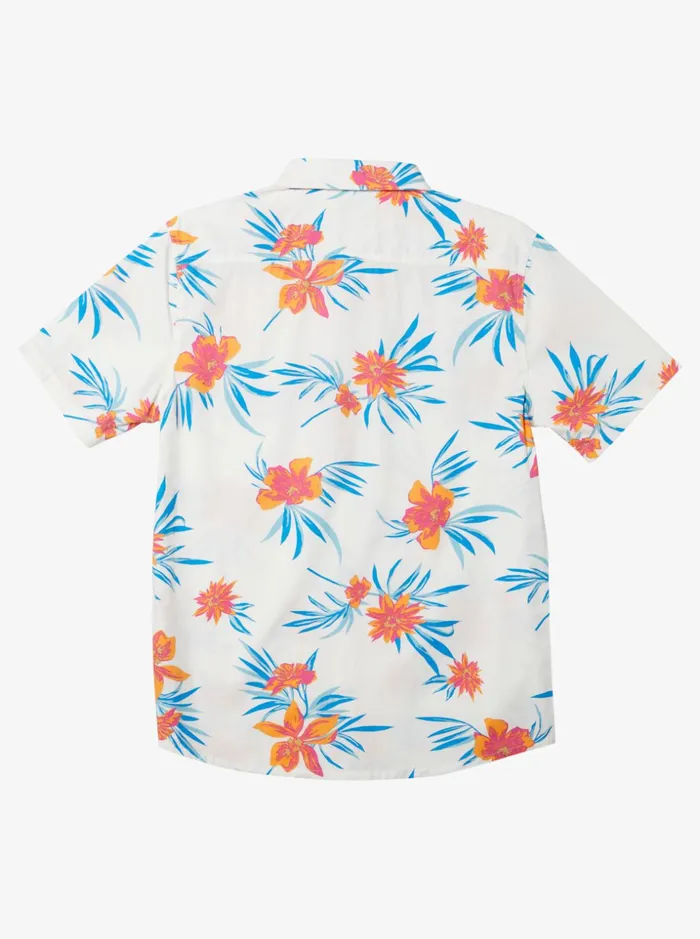 Men Quiksilver Shirts and Polos Hawaii Bloom Short Sleeve Shirt Snow White Men Quiksilver Shirts and Polos Hawaii Bloom Short Sleeve Shirt Snow White