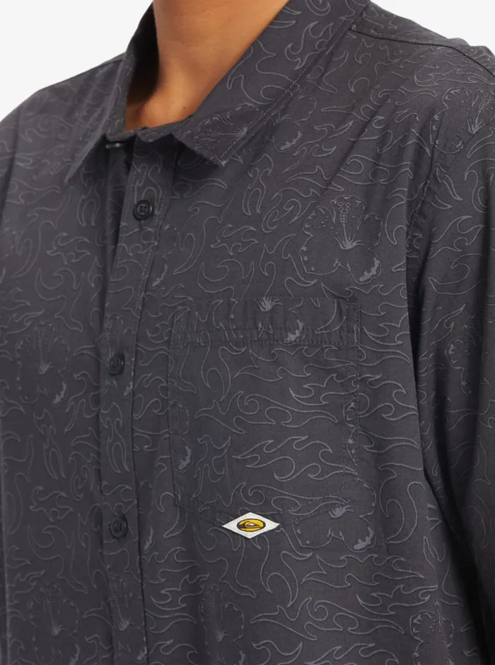 Men Quiksilver Shirts and Polos The Saturn Short Sleeve Shirt Tarmac Tribal Floral Men Quiksilver Shirts and Polos The Saturn Short Sleeve Shirt Tarmac Tribal Floral