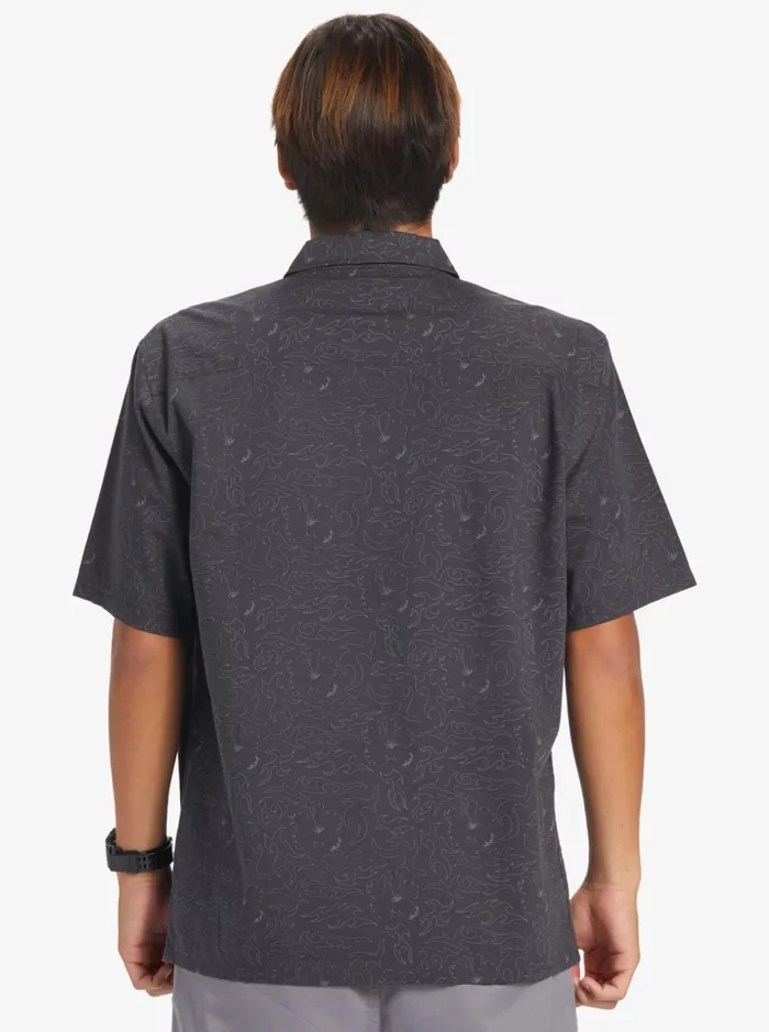 Men Quiksilver Shirts and Polos The Saturn Short Sleeve Shirt Tarmac Tribal Floral Men Quiksilver Shirts and Polos The Saturn Short Sleeve Shirt Tarmac Tribal Floral
