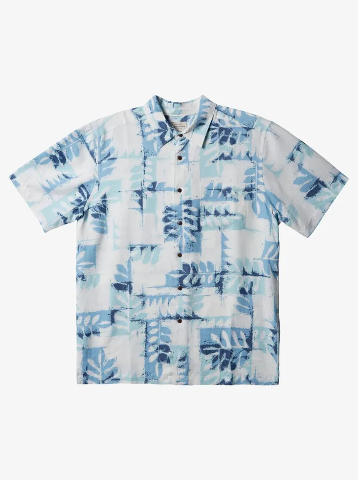 Men Quiksilver Shirts and Polos Waterman Canoes Reef Technical Short Sleeve Shirt Dusk Blue Canoes Reef W Men Quiksilver Shirts and Polos Waterman Canoes Reef Technical Short Sleeve Shirt Dusk Blue Canoes Reef W