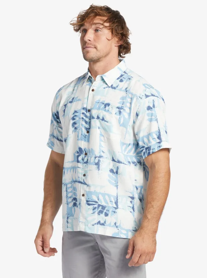 Men Quiksilver Shirts and Polos Waterman Canoes Reef Technical Short Sleeve Shirt Dusk Blue Canoes Reef W Men Quiksilver Shirts and Polos Waterman Canoes Reef Technical Short Sleeve Shirt Dusk Blue Canoes Reef W