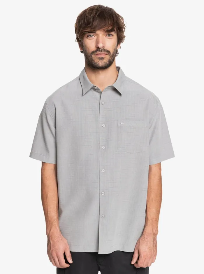 Men Quiksilver Shirts and Polos Waterman Centinela Premium AntiWrinkle Shirt Flint Gray Centinella Men Quiksilver Shirts and Polos Waterman Centinela Premium AntiWrinkle Shirt Flint Gray Centinella