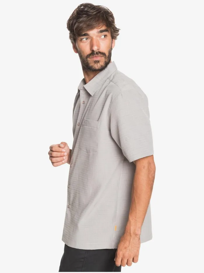 Men Quiksilver Shirts and Polos Waterman Centinela Premium AntiWrinkle Shirt Flint Gray Centinella Men Quiksilver Shirts and Polos Waterman Centinela Premium AntiWrinkle Shirt Flint Gray Centinella