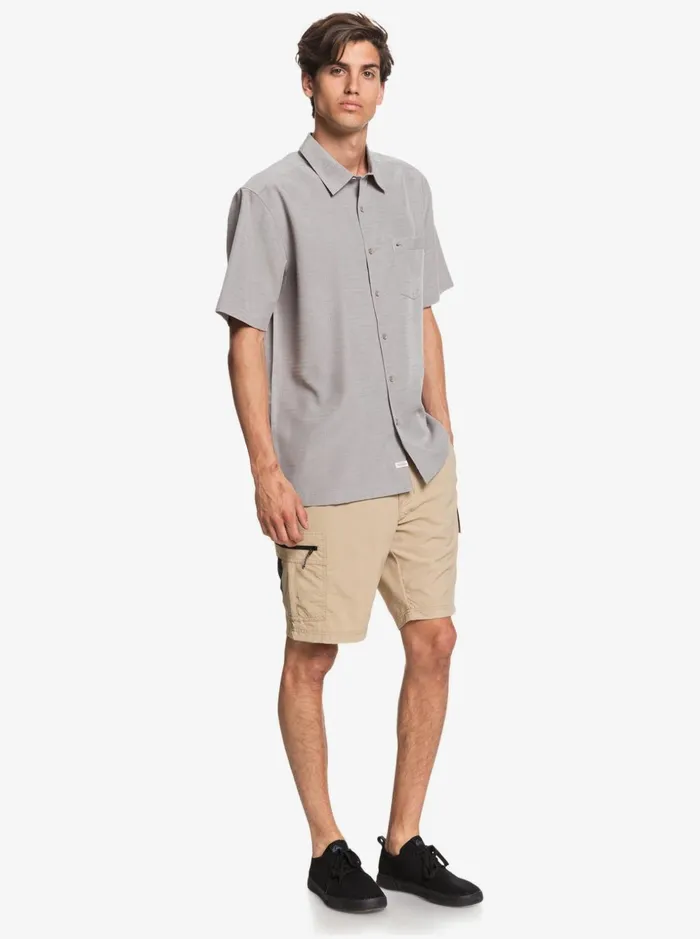 Men Quiksilver Shirts and Polos Waterman Centinela Premium AntiWrinkle Shirt Flint Gray Centinella Men Quiksilver Shirts and Polos Waterman Centinela Premium AntiWrinkle Shirt Flint Gray Centinella