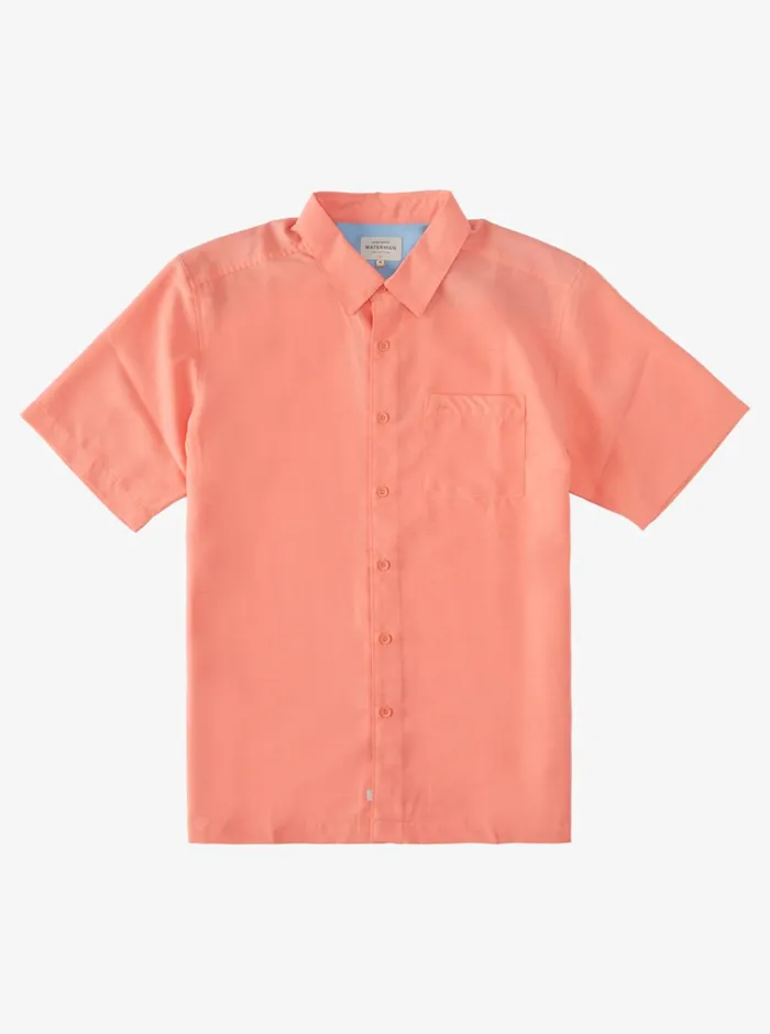 Men Quiksilver Shirts and Polos Waterman Centinela Premium AntiWrinkle Shirt Peached Pink Centinella Men Quiksilver Shirts and Polos Waterman Centinela Premium AntiWrinkle Shirt Peached Pink Centinella