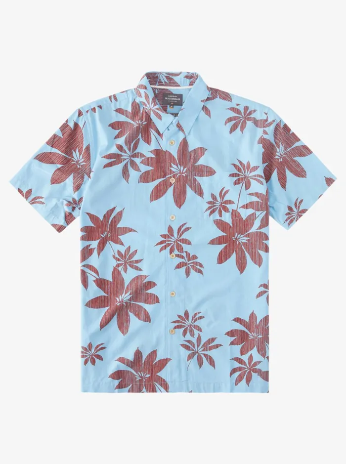 Men Quiksilver Shirts and Polos Waterman Hot Nights Short Sleeve Shirt Dusk Blue Hot Nights Men Quiksilver Shirts and Polos Waterman Hot Nights Short Sleeve Shirt Dusk Blue Hot Nights