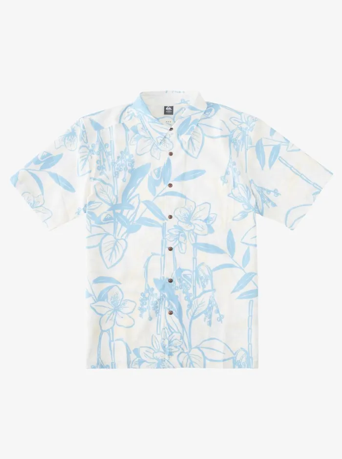 Men Quiksilver Shirts and Polos Waterman Loose Ways Hawaiian Shirt White Loose Ways