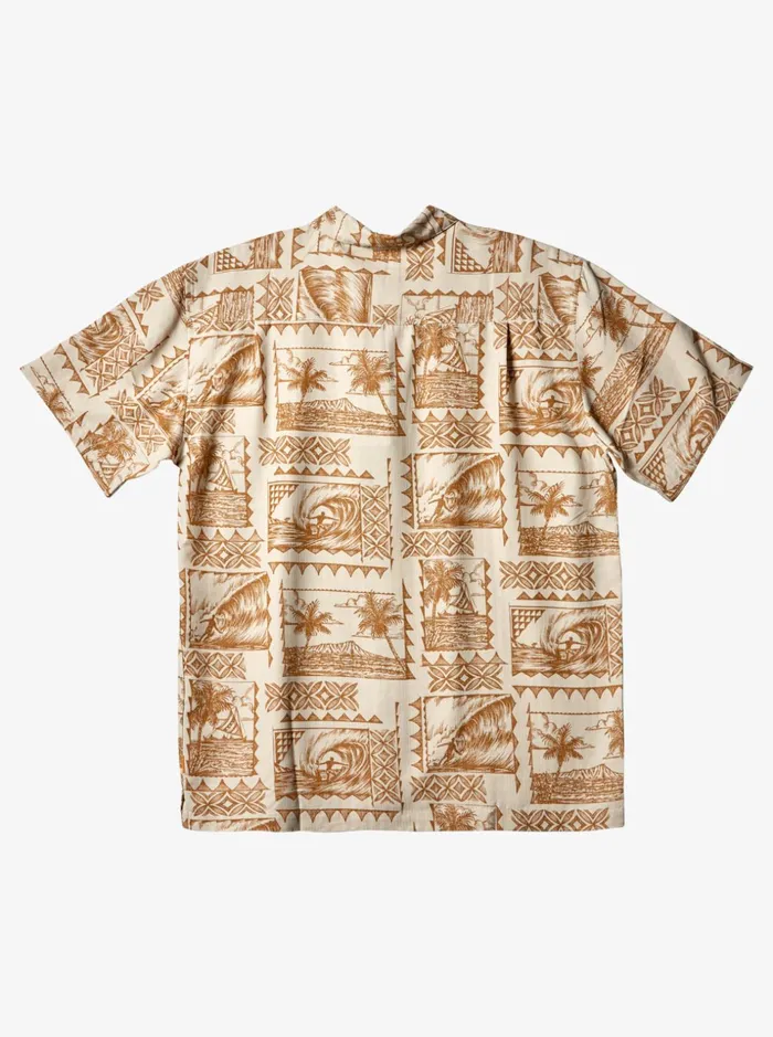 Men Quiksilver Shirts and Polos Waterman Surf Trippers Short Sleeve Shirt Brown Rice Surf Trippers Men Quiksilver Shirts and Polos Waterman Surf Trippers Short Sleeve Shirt Brown Rice Surf Trippers