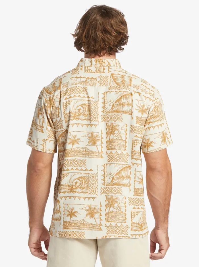 Men Quiksilver Shirts and Polos Waterman Surf Trippers Short Sleeve Shirt Brown Rice Surf Trippers Men Quiksilver Shirts and Polos Waterman Surf Trippers Short Sleeve Shirt Brown Rice Surf Trippers