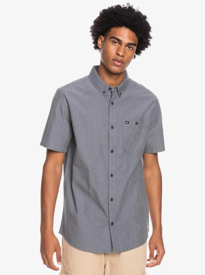 Men Quiksilver Shirts and Polos Winfall Short Sleeve Shirt Black Men Quiksilver Shirts and Polos Winfall Short Sleeve Shirt Black