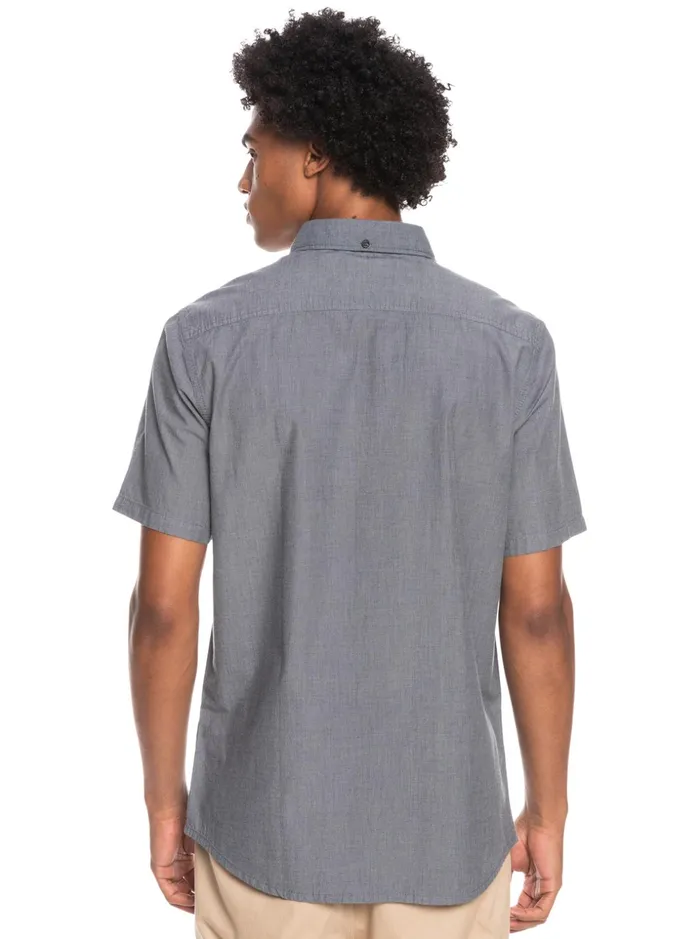 Men Quiksilver Shirts and Polos Winfall Short Sleeve Shirt Black Men Quiksilver Shirts and Polos Winfall Short Sleeve Shirt Black