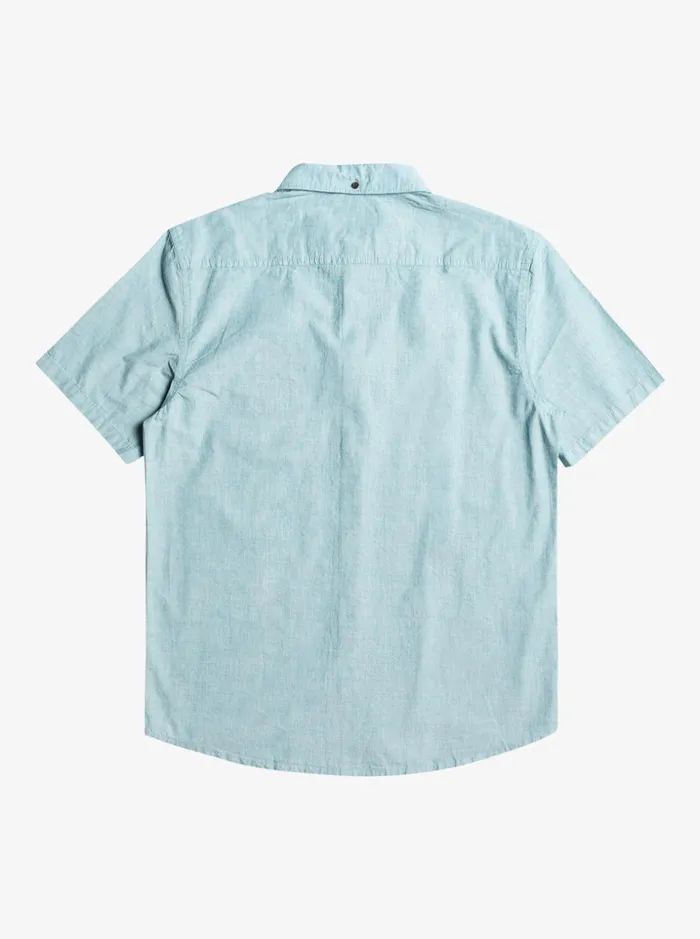 Men Quiksilver Shirts and Polos Winfall Short Sleeve Shirt Moroccan Blue Men Quiksilver Shirts and Polos Winfall Short Sleeve Shirt Moroccan Blue
