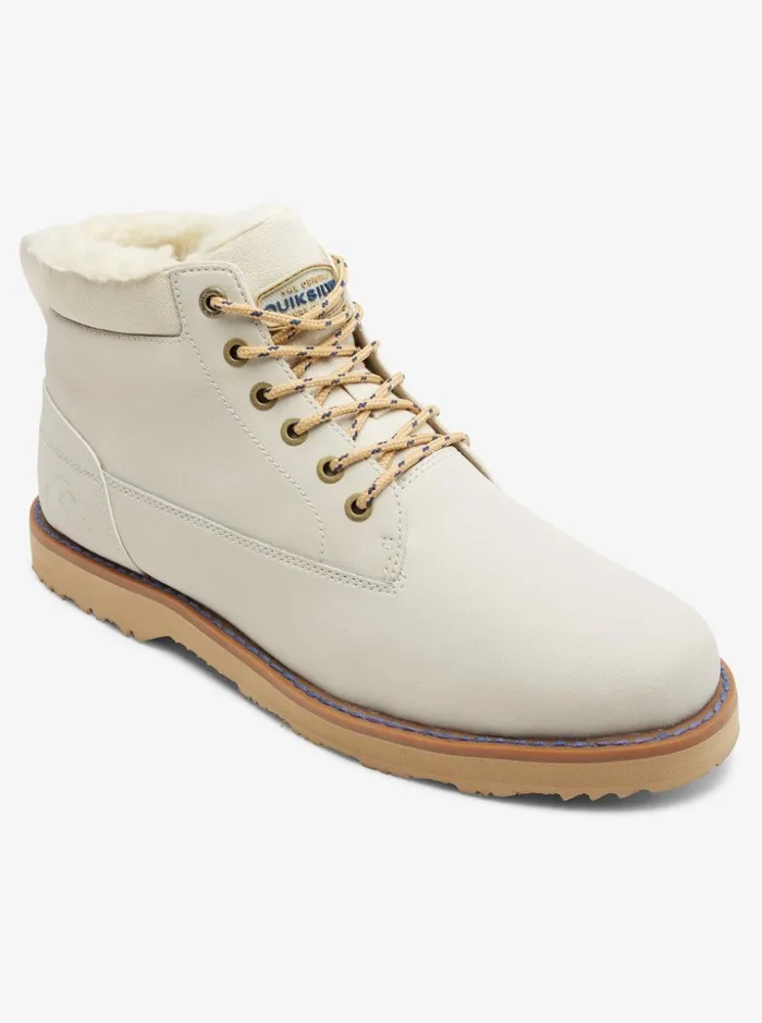 Men Quiksilver Shoes Mission V Leather Laceup Winter Boots Tan 1